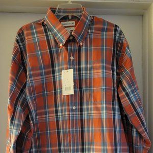 Men's XL Long Sleeve Red Plaid Shirt by Saddlebred